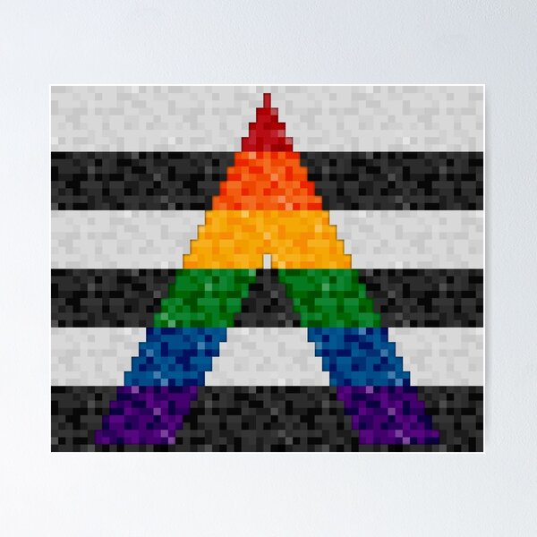 Item preview, LGBT Ally Pride Pixel Flag Repeating Background designed and sold by LiveLoudGraphic.