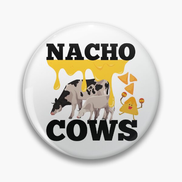 Item preview, White version of Funny Cow and Nacho jokes Nacho Cows designed and sold by FarmsteadAcers.