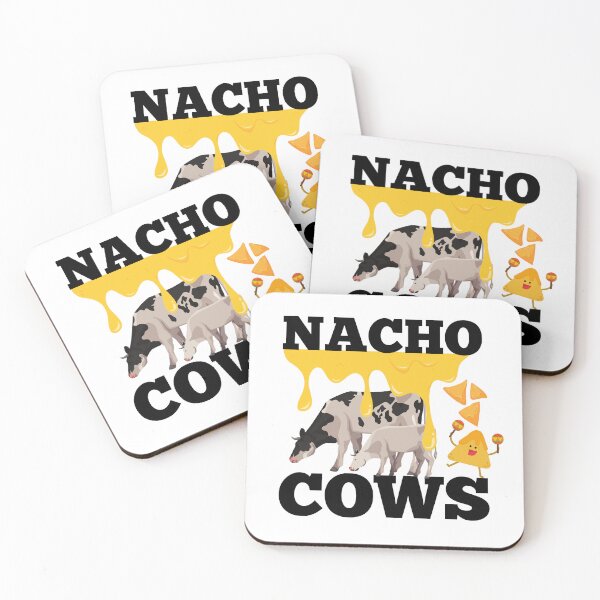 Item preview, White version of Funny Cow and Nacho jokes Nacho Cows designed and sold by FarmsteadAcers.