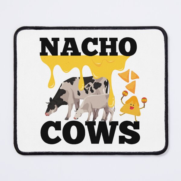 Item preview, White version of Funny Cow and Nacho jokes Nacho Cows designed and sold by FarmsteadAcers.