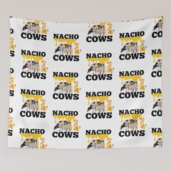 Item preview, White version of Funny Cow and Nacho jokes Nacho Cows designed and sold by FarmsteadAcers.