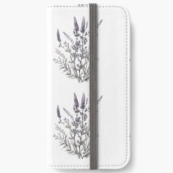 Watercolor lavender flower iPhone Wallet