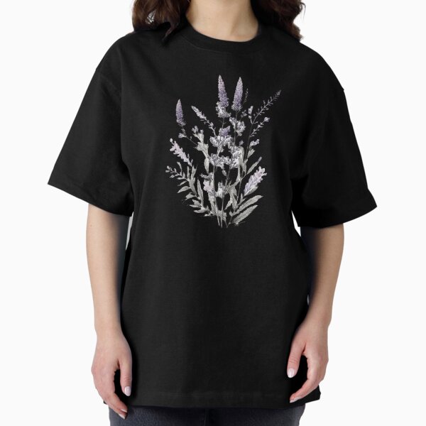 Watercolor lavender flower Oversized T-Shirt