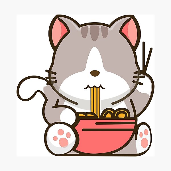Item preview, Cat Eating Spaghetti Latest Design By Mehroz designed and sold by FunPurchase.