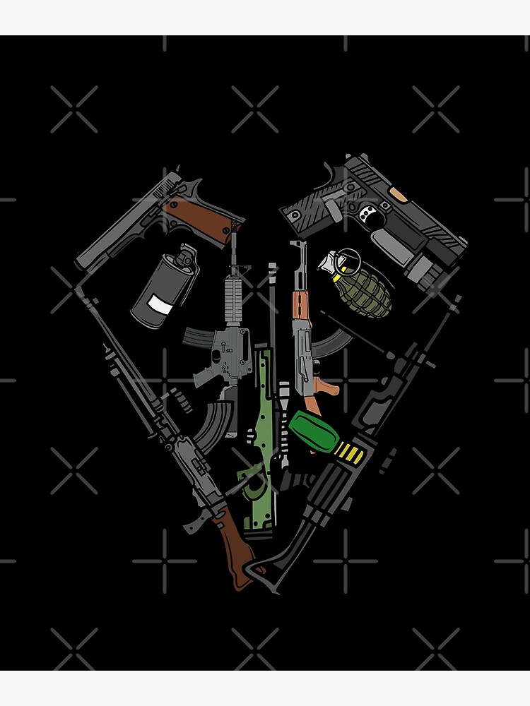 Discover I love guns Premium Matte Vertical Poster