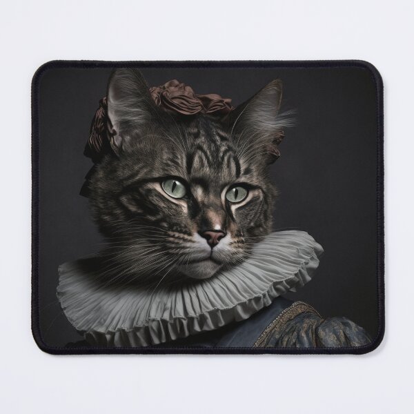 Item preview, Hyper Realistic Cat Portrait Royal Renaissance Animal – Photorealism Classic Royal Portrait Of A Cat designed and sold by MadeByRobots.