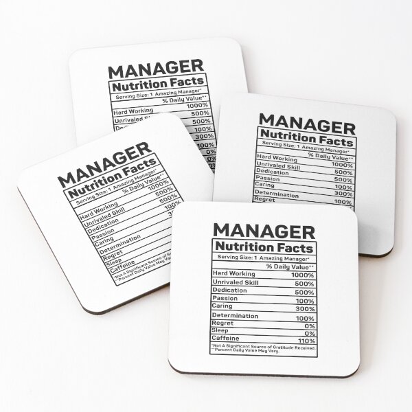 Item preview, Manager Nutrition Facts designed and sold by TeesYouWant.
