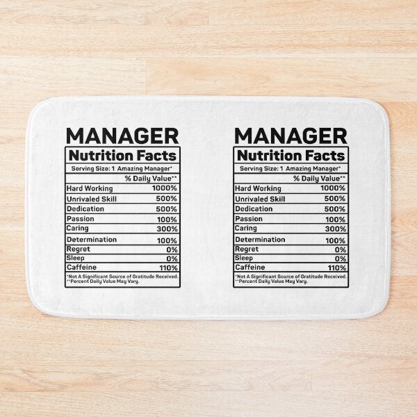 Item preview, Manager Nutrition Facts designed and sold by TeesYouWant.