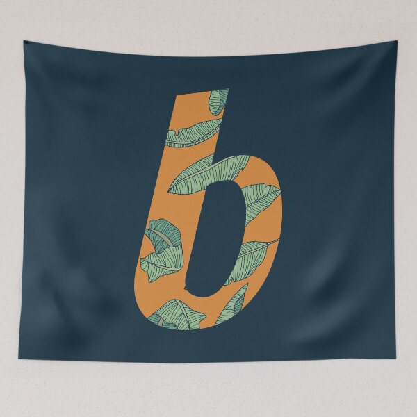 Item preview, Leaf/Feather Pattern Letter B Monogram (Gold) designed and sold by Gumblebee Design.