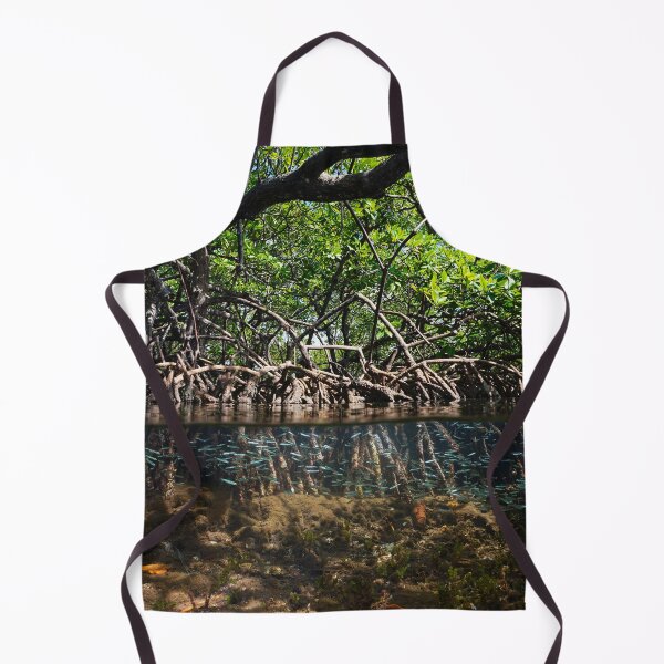 Item preview, Mangrove trees in the sea and fish underwater designed and sold by Seaphotoart.