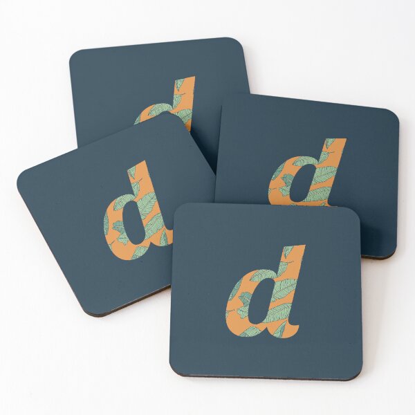 Item preview, Leaf/Feather Pattern Letter D Monogram (Gold) designed and sold by Gumblebee Design.