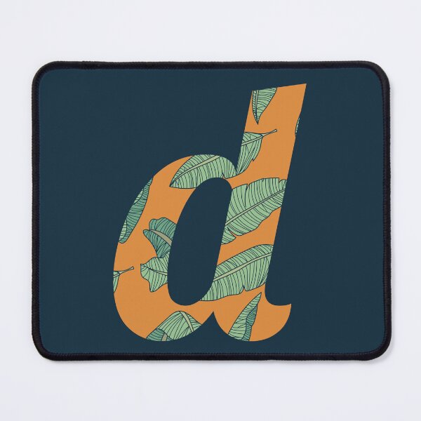 Item preview, Leaf/Feather Pattern Letter D Monogram (Gold) designed and sold by Gumblebee Design.
