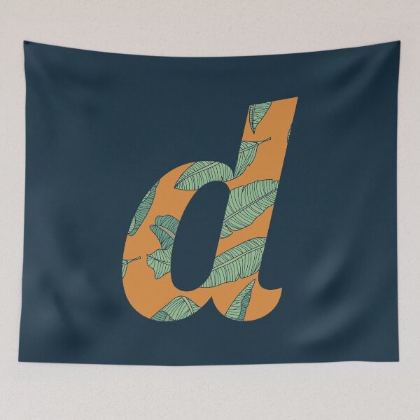 Item preview, Leaf/Feather Pattern Letter D Monogram (Gold) designed and sold by Gumblebee Design.