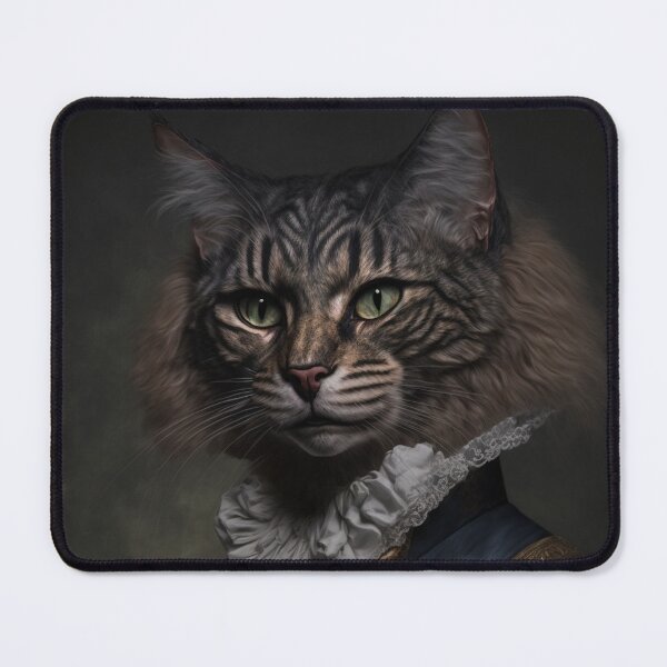 Item preview, Hyper Realistic Cat Portrait Royal Renaissance Animal – Photorealism Classic Royal Portrait Of A Cat designed and sold by MadeByRobots.