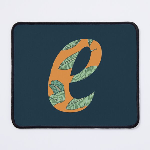 Item preview, Leaf/Feather Pattern Letter E Monogram (Gold) designed and sold by Gumblebee Design.