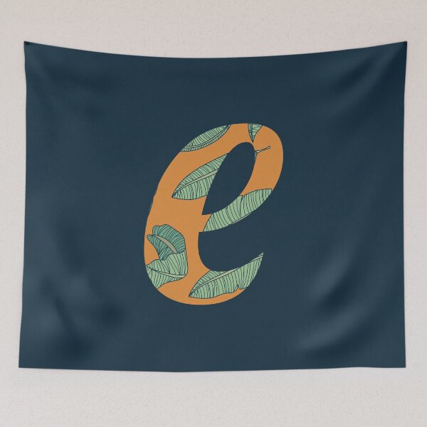 Item preview, Leaf/Feather Pattern Letter E Monogram (Gold) designed and sold by Gumblebee Design.