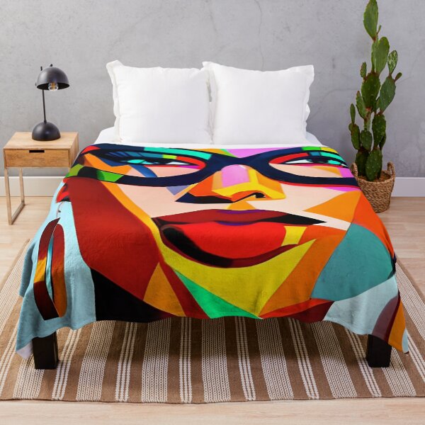 Item preview, Abstract Woman Face Art Board Print Portrait designed and sold by colortrends.
