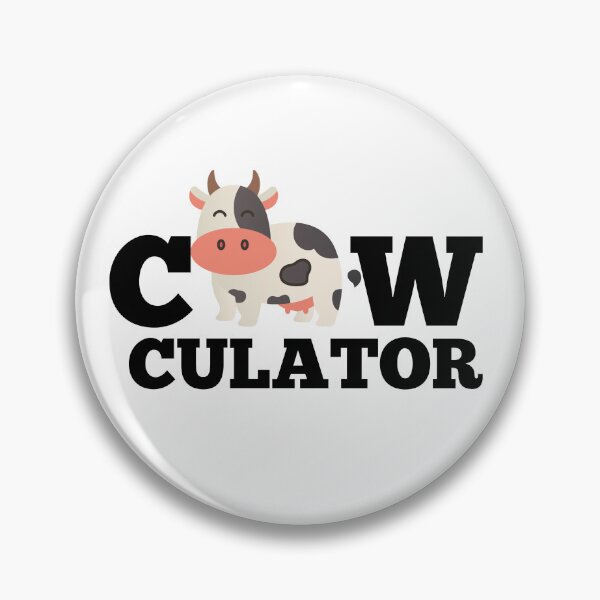Item preview, Cute "Cow-culator" sticker Funny colorful cow puns Calculator designed and sold by FarmsteadAcers.