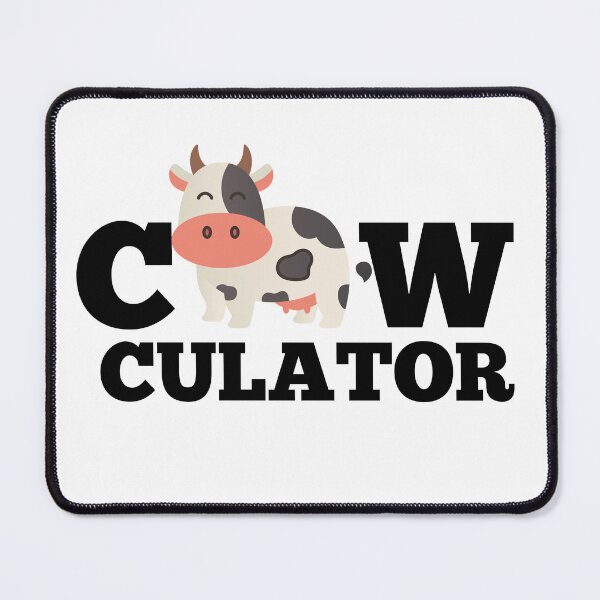 Item preview, Cute "Cow-culator" sticker Funny colorful cow puns Calculator designed and sold by FarmsteadAcers.