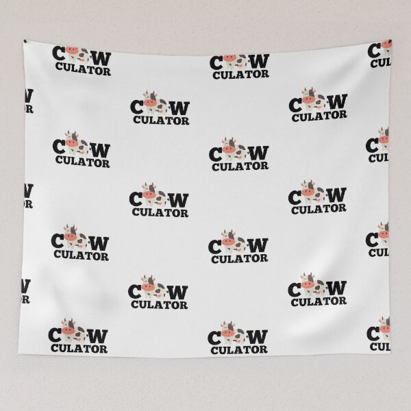 Item preview, Cute "Cow-culator" sticker Funny colorful cow puns Calculator designed and sold by FarmsteadAcers.