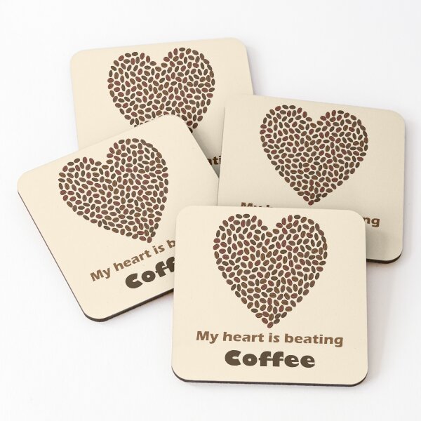Item preview, My heart is beating coffee  designed and sold by halazidan.