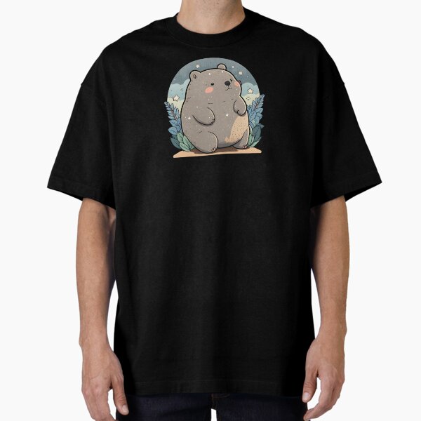 Vista previa del artículo con la obra «Los wombats son lindos marsupiales nocturnos», diseñado y vendido por CutePlanetEarth.