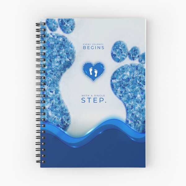 Item preview, Blue Heart Wave - Every Journey begins with a single step. designed and sold by Andy's Muse.