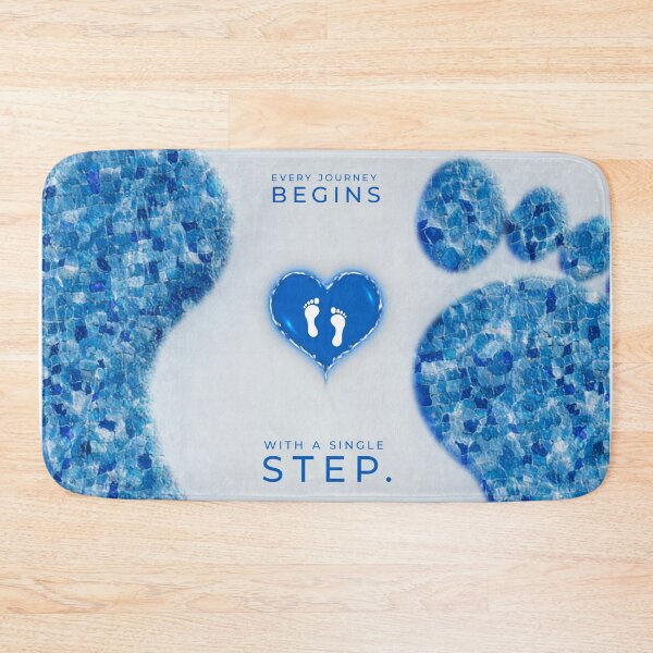 Item preview, Blue Heart Wave - Every Journey begins with a single step. designed and sold by Andy's Muse.