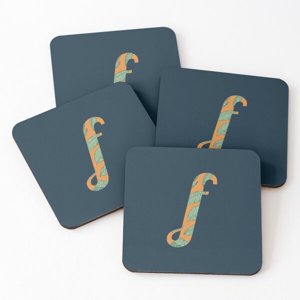 Item preview, Leaf/Feather Pattern Letter F Monogram (Gold) designed and sold by Gumblebee Design.