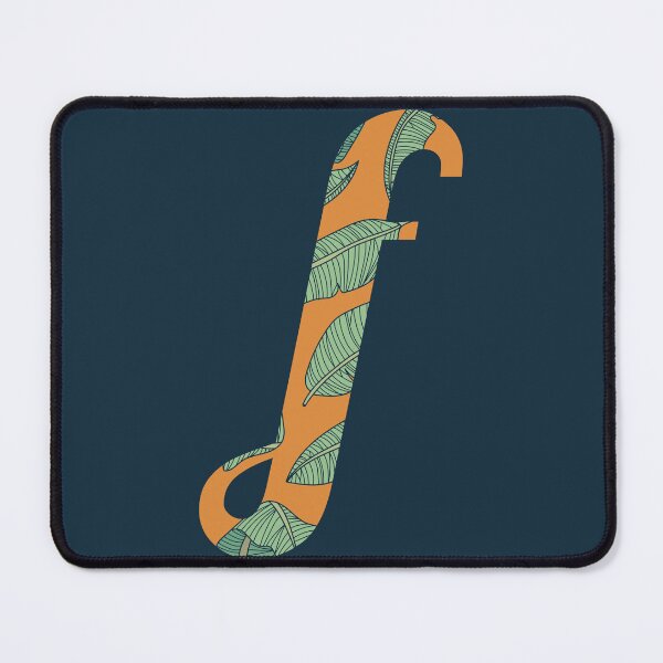 Item preview, Leaf/Feather Pattern Letter F Monogram (Gold) designed and sold by Gumblebee Design.