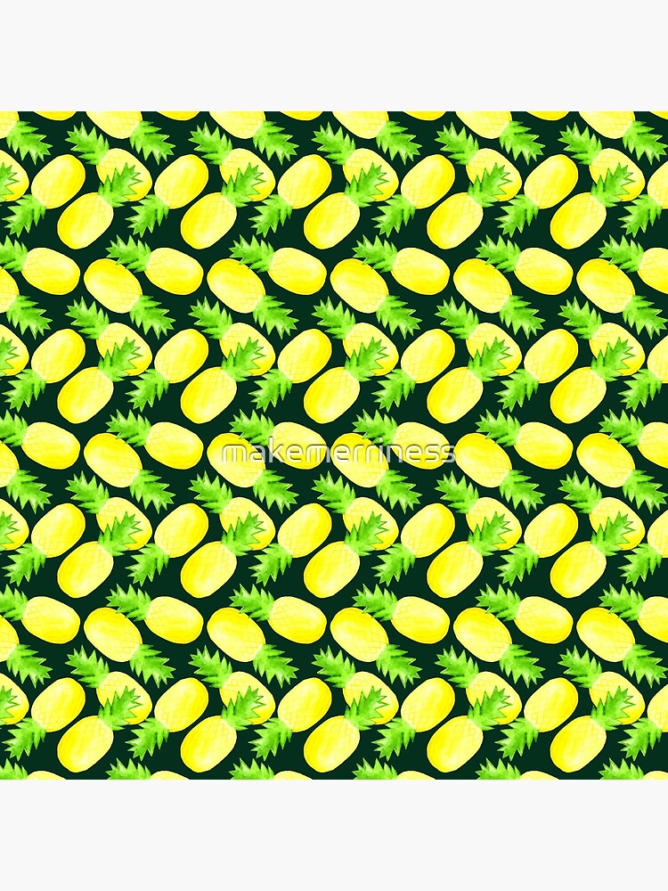 Pineapples - Dark Green by makemerriness