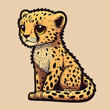 cute cheetah cartoon style 20901700 Vector Art at Vecteezy