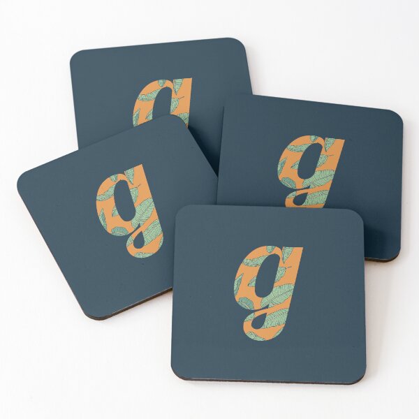 Item preview, Leaf/Feather Pattern Letter G Monogram (Gold) designed and sold by Gumblebee Design.