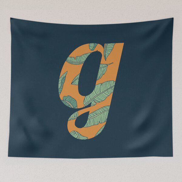 Item preview, Leaf/Feather Pattern Letter G Monogram (Gold) designed and sold by Gumblebee Design.