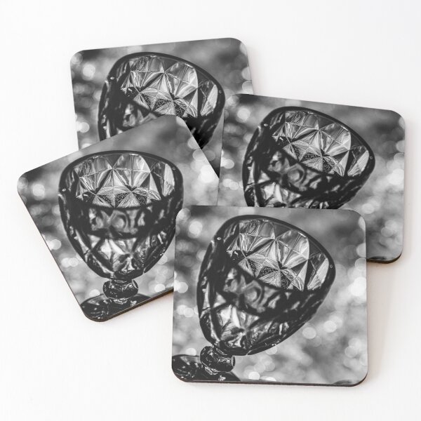 Item preview, Black and white close up shot of a glass of wine designed and sold by AlbertMi.