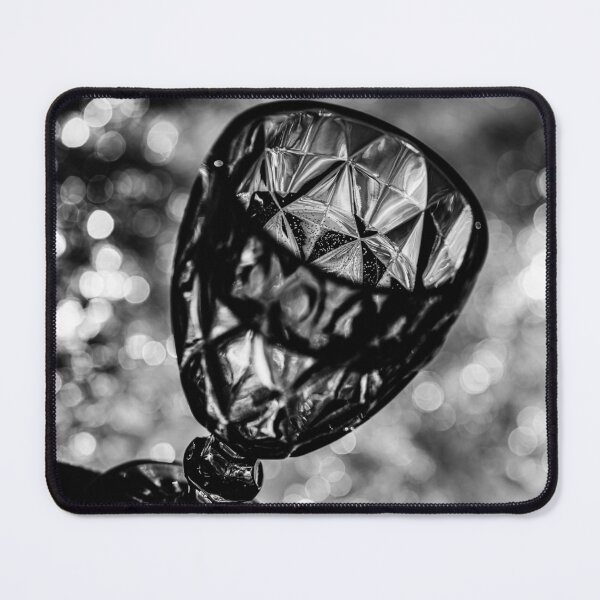 Item preview, Black and white close up shot of a glass of wine designed and sold by AlbertMi.