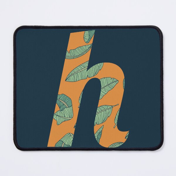 Item preview, Leaf/Feather Pattern Letter H Monogram (Gold) designed and sold by Gumblebee Design.