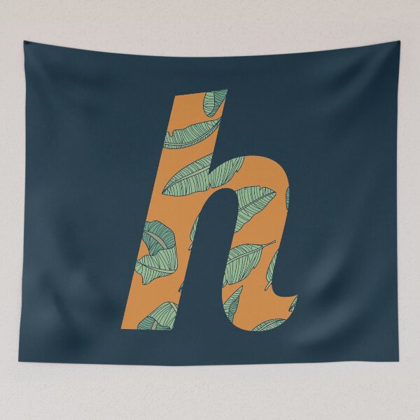 Item preview, Leaf/Feather Pattern Letter H Monogram (Gold) designed and sold by Gumblebee Design.