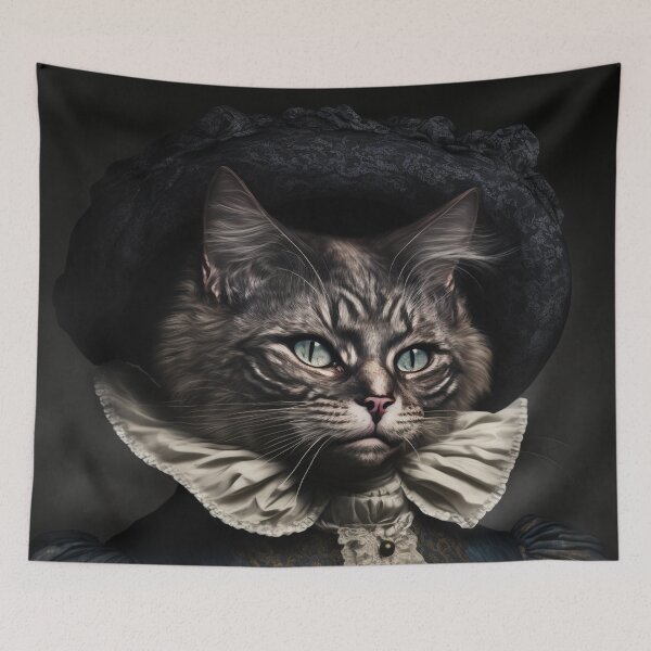 Item preview, Hyper Realistic Cat Portrait Royal Renaissance Animal –  Photorealism Classic Royal Portrait Of A Cat designed and sold by MadeByRobots.