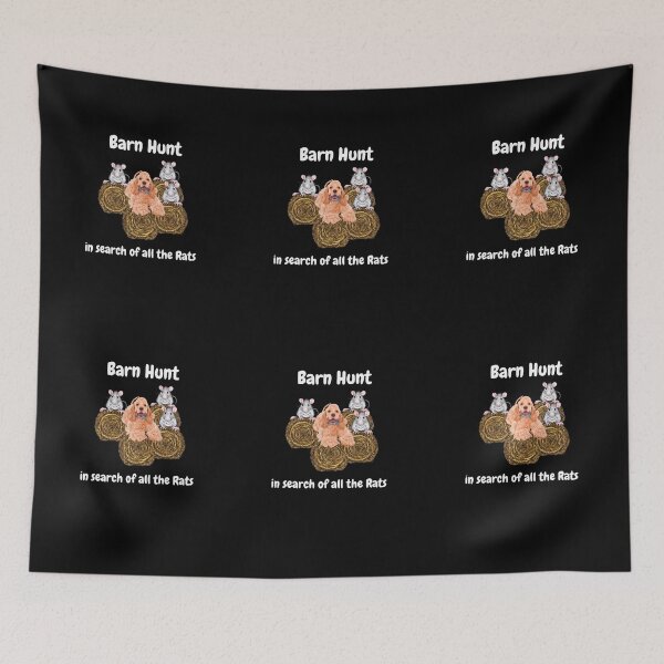 Item preview, Funny Barn Hunt - in search of all the rats with an English Cocker Spaniel dog designed and sold by Just4doglovers.