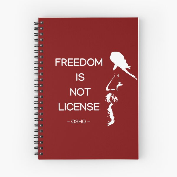 Item preview, Osho - Freedom Is Not License - text design designed and sold by RetComly.