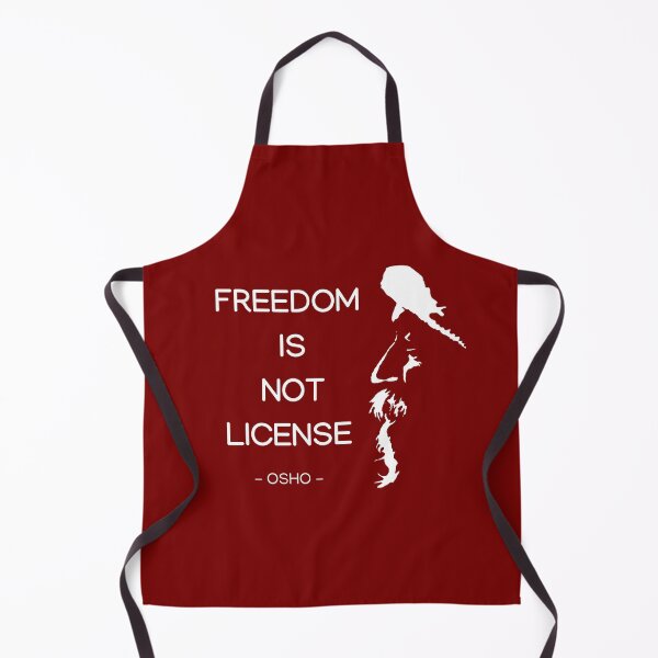 Item preview, Osho - Freedom Is Not License - text design designed and sold by RetComly.