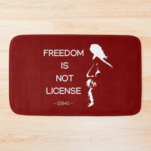 Item preview, Osho - Freedom Is Not License - text design designed and sold by RetComly.