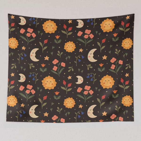 Item preview, Suns Moons and Flowers designed and sold by ohjessmarie.