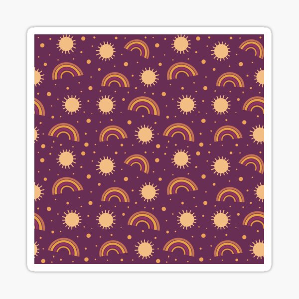 Crimson Rainbow Sky Sticker