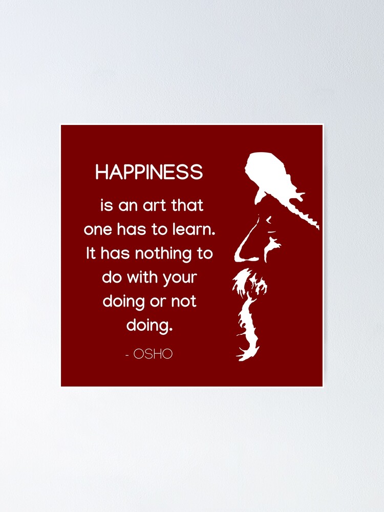 Happiness Osho Quote – To Turn You Outside In! - text design