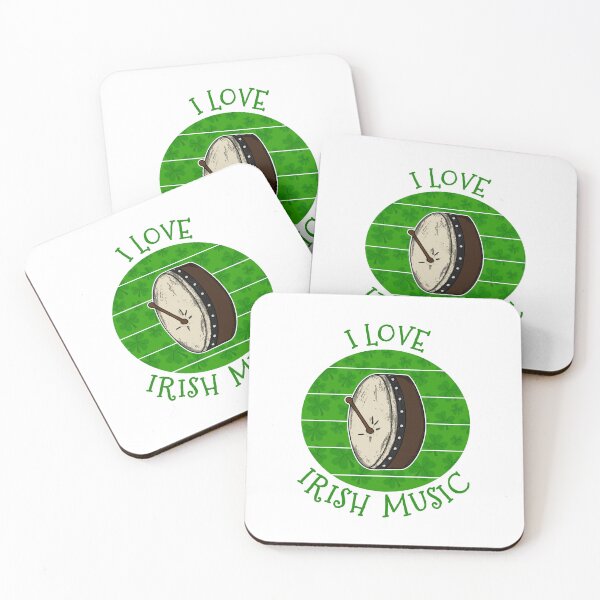 Item preview, St Patrick's Day Bodhran Drummer, I Love Irish Music designed and sold by doodlerob.