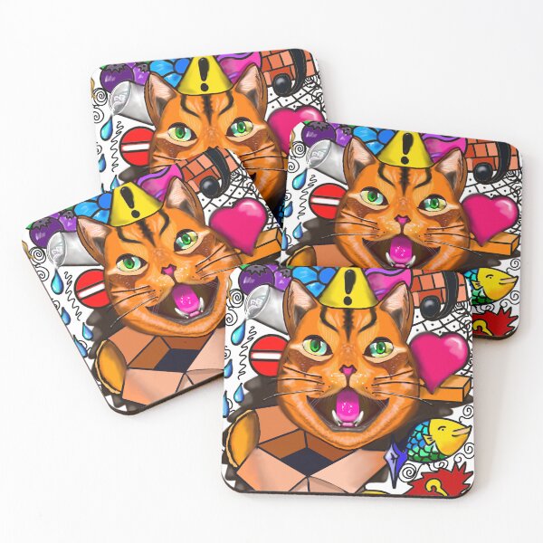 Item preview, Doodle doodles pattern cat design graffiti designed and sold by Artonmytee.