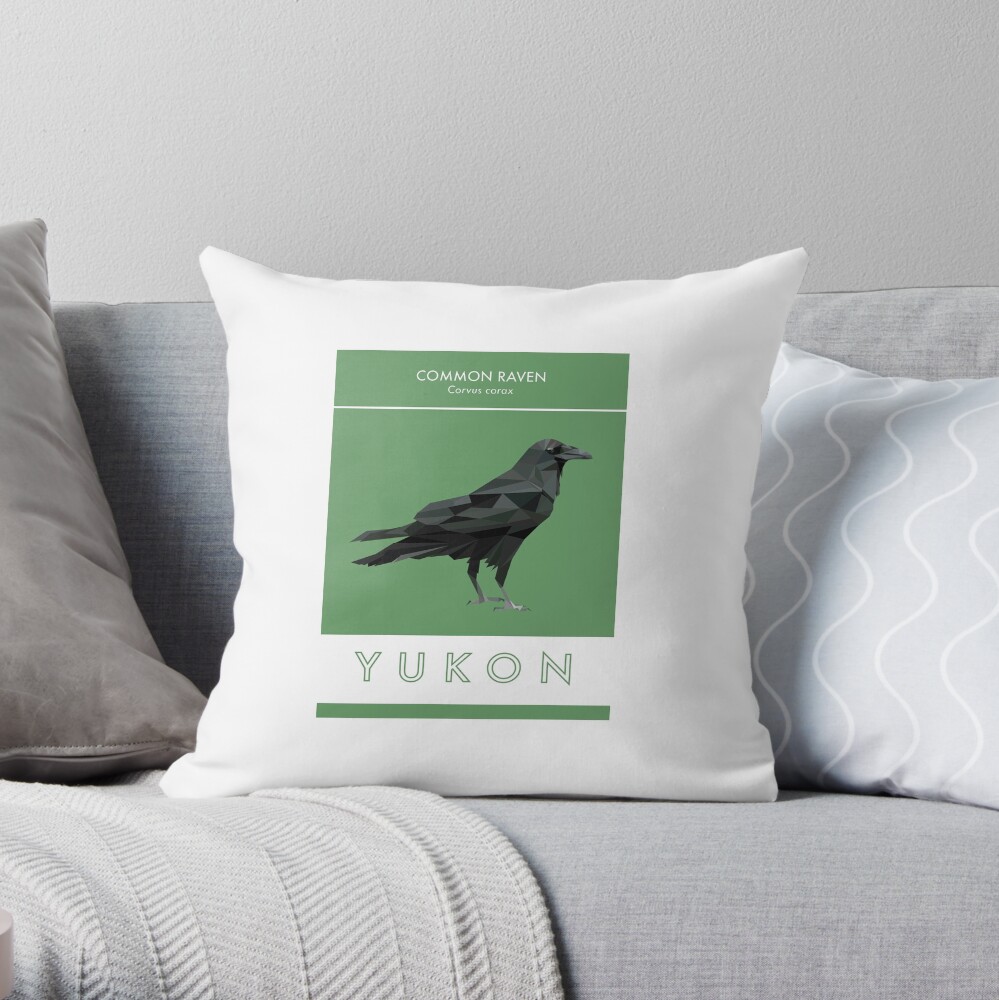 Yukon - Common Raven Throw Pillow