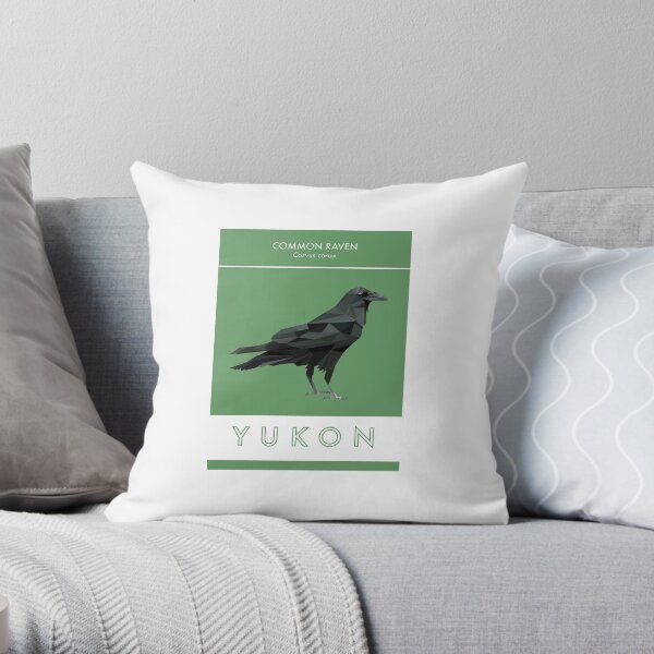 Yukon - Common Raven Throw Pillow
